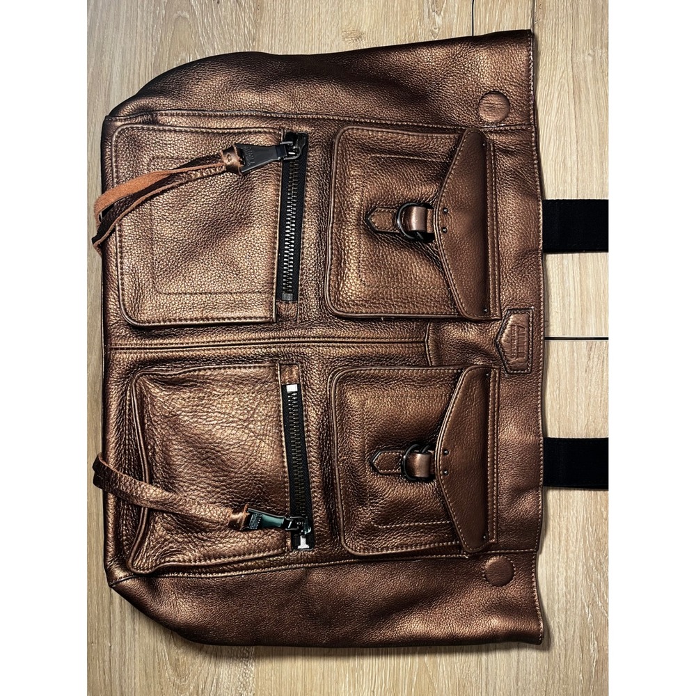 Aimee‎ Kestenberg Sergeant Tote bag Chocolate Metallic Leather Bag AK474715